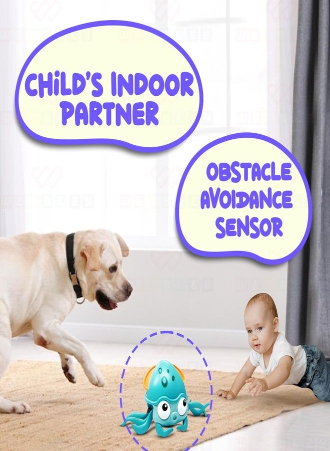 ويمبلي لعبة الأخطبوط الموسيقية القابلة لإعادة الشحن من ويمبلي | لعبة حسية تفاعلية للرقص والمشي والحركة للأطفال الرضع والصغار | نشاط ممتع لوقت الاستلقاء على البطن وهدية عيد ميلاد رائعة للأطفال - Image 3